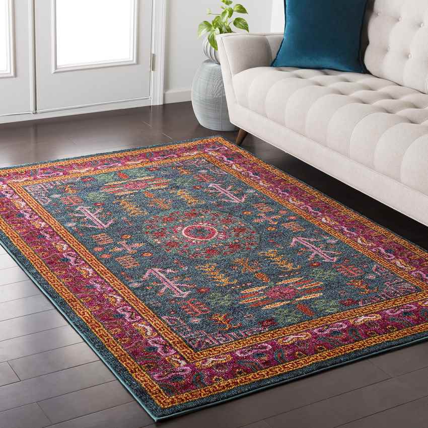 Beziers Traditional Bright Red Area Rug - Rich