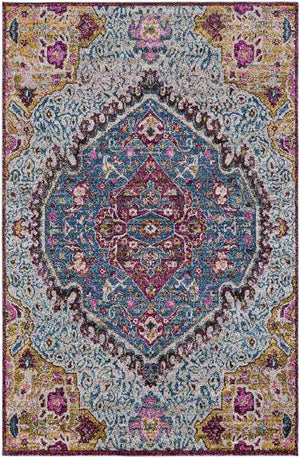Cannes Traditional Dark Blue Area Rug