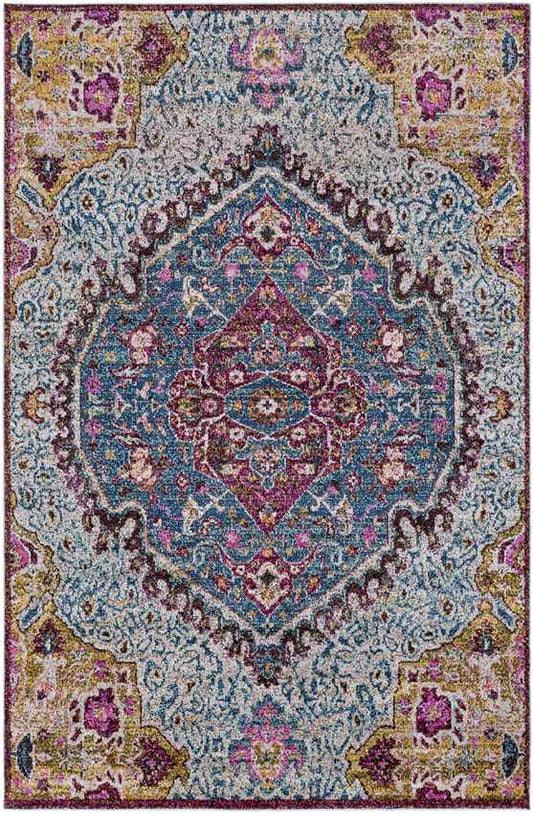 Cannes Traditional Dark Blue Area Rug