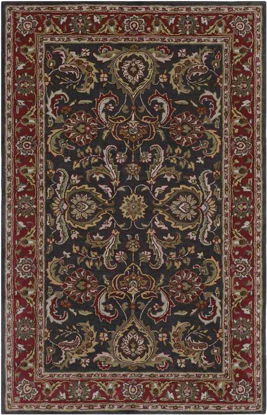 Palaiseau Traditional Dark Red Area Rug - Traditional Charm