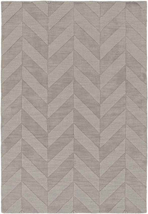 Menton Solid and Border Taupe Area Rug