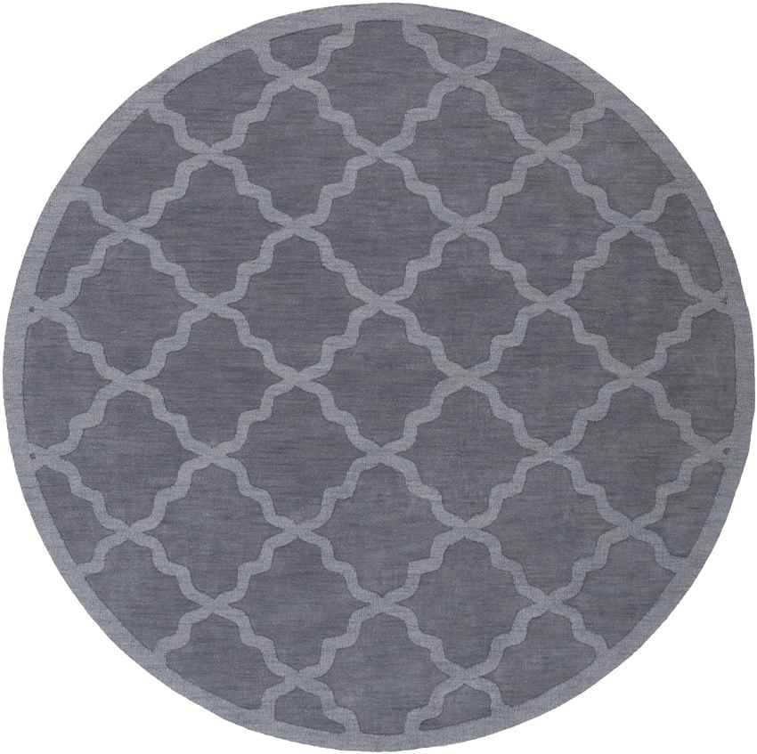 Ermont Solid and Border Medium Gray Area Rug