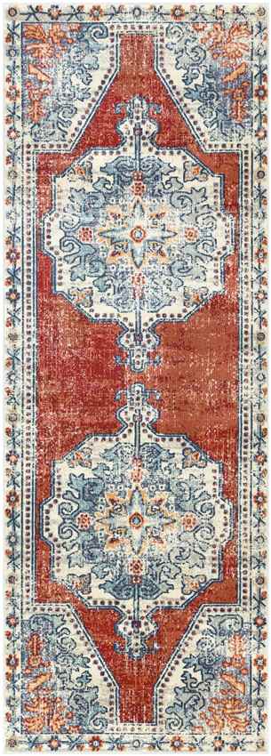Henry Traditional Bright Red Area Rug - Bold Statement