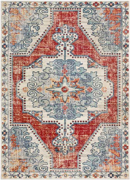 Henry Traditional Bright Red Area Rug