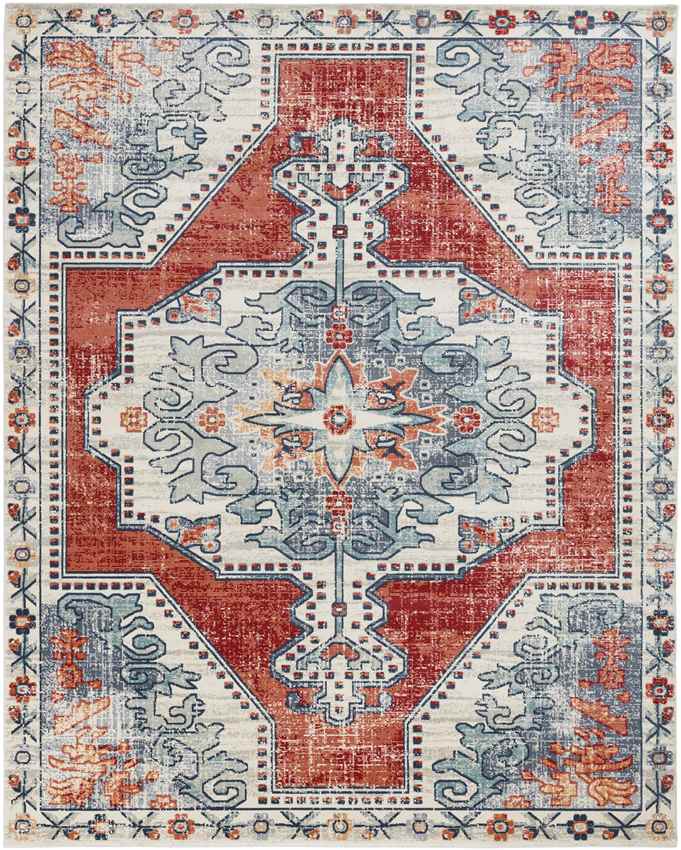 Henry Traditional Bright Red Area Rug - Bold Statement