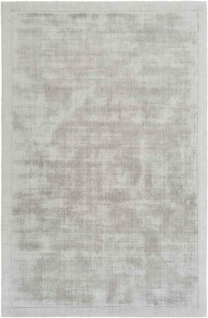 Les Lilas Solid and Border Light Gray Area Rug