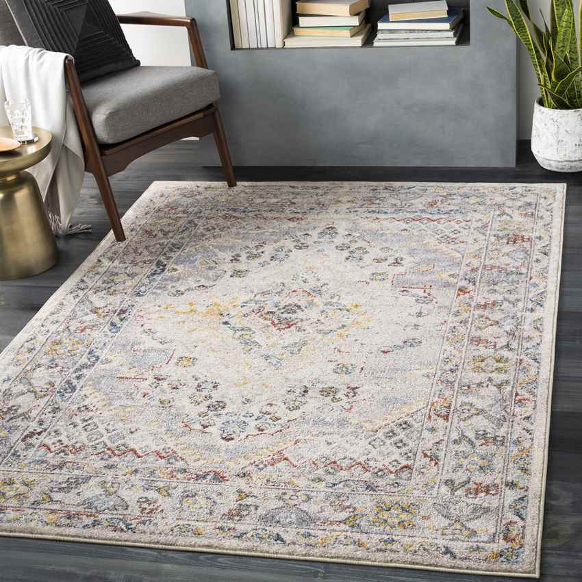 Var Traditional Taupe Area Rug