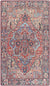 Manche Traditional Bright Red/Navy/Wheat/Ice Blue/Grass Green/Ivory Area Rug