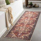 Rome Traditional Rust Washable Area Rug