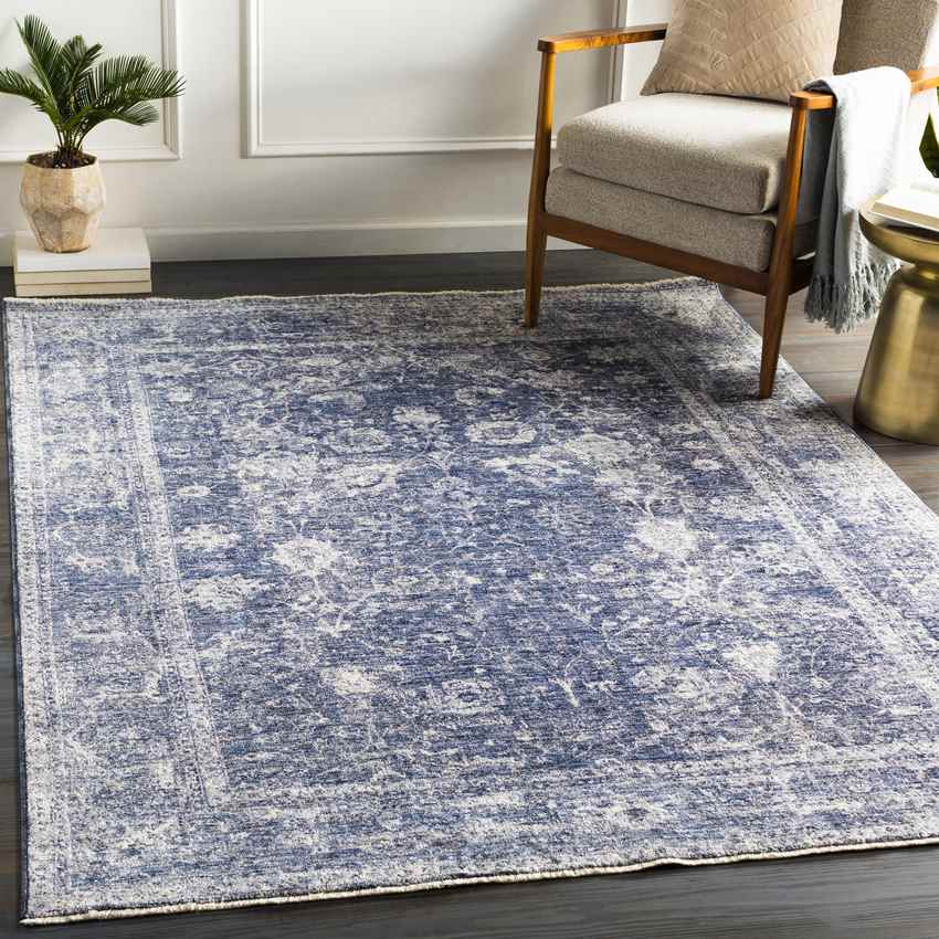 Lucca Traditional Navy Area Rug