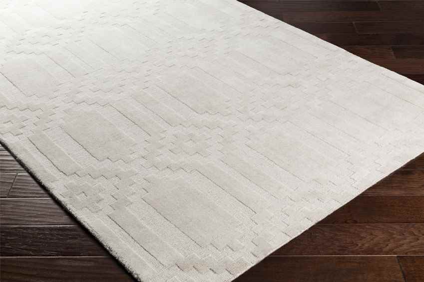 Audric Solid and Border Beige Area Rug