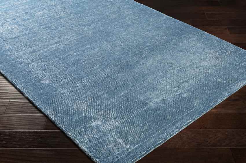 Cade Solid and Border Navy Area Rug