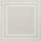 Mardian Solid and Border Ivory Area Rug