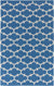 Zeumeren Modern Bright Blue/Ivory Area Rug