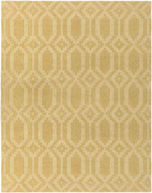 Audric Solid and Border Light Yellow Area Rug