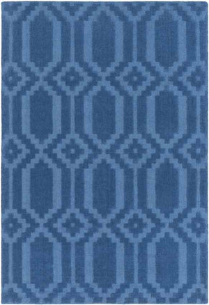 Audric Solid and Border Blue Area Rug