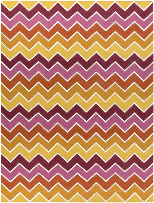 Branford Modern Orange/Pink/Yellow Area Rug