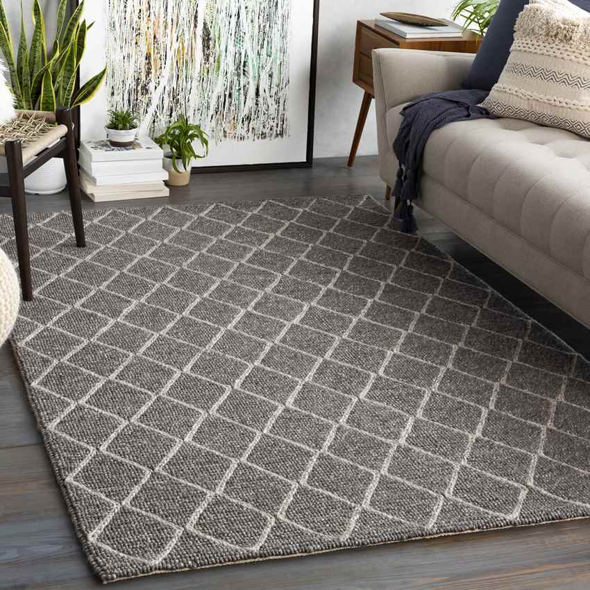 Severin Texture Charcoal Area Rug