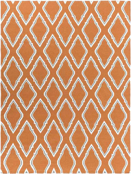 Duval Modern Burnt Orange Area Rug