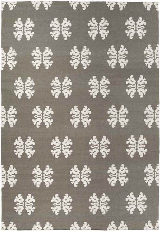 Emmonak Global Pewter/Beige Area Rug