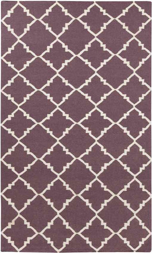 Selwerd Transitional Eggplant/White Area Rug