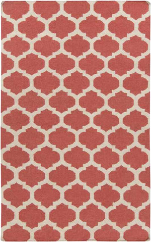 Wigton Transitional Red Area Rug