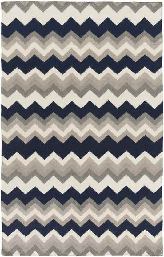 Weende Modern Gray/Navy Area Rug