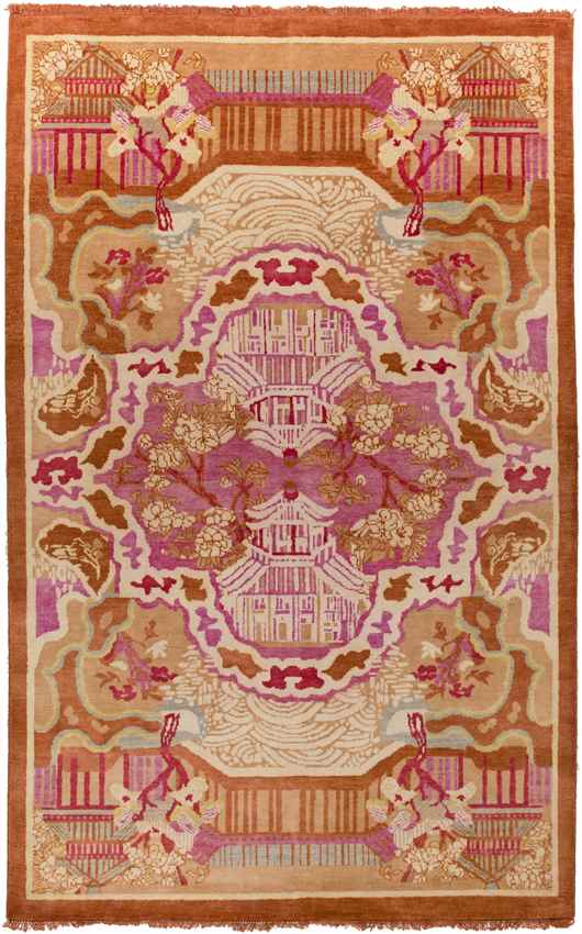 Foley Traditional Bright Pink/Burnt Orange Area Rug