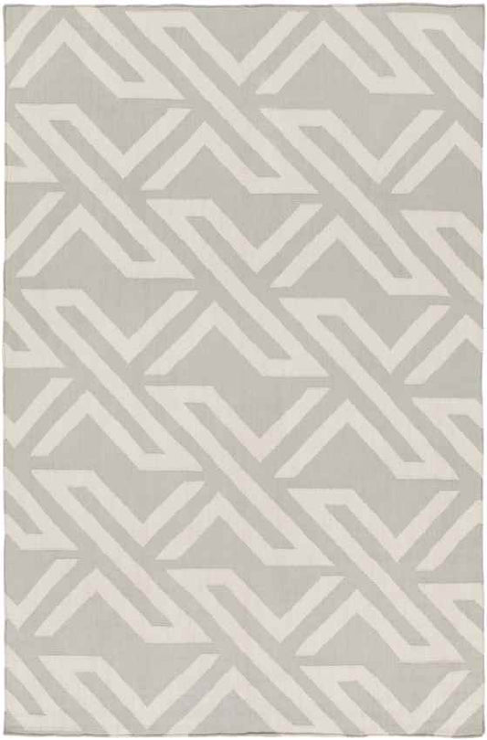 Gainesville Modern Light Gray/Lime/Ivory Area Rug