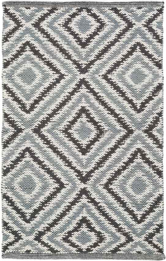 Holyoke Modern Pewter & Jet Black Area Rug