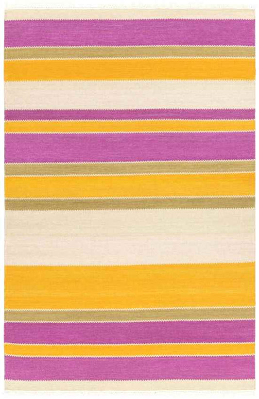 Wymondham Modern Tangerine/Magenta Area Rug