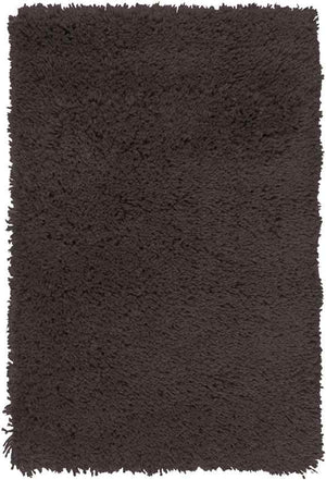 Marble Shag and Texture Dark Brown Area Rug