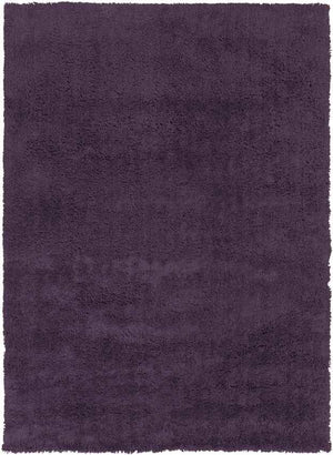 Marble Shag and Texture Dark Purple Area Rug