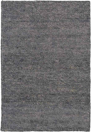 Blackrod Solid and Border Charcoal Area Rug