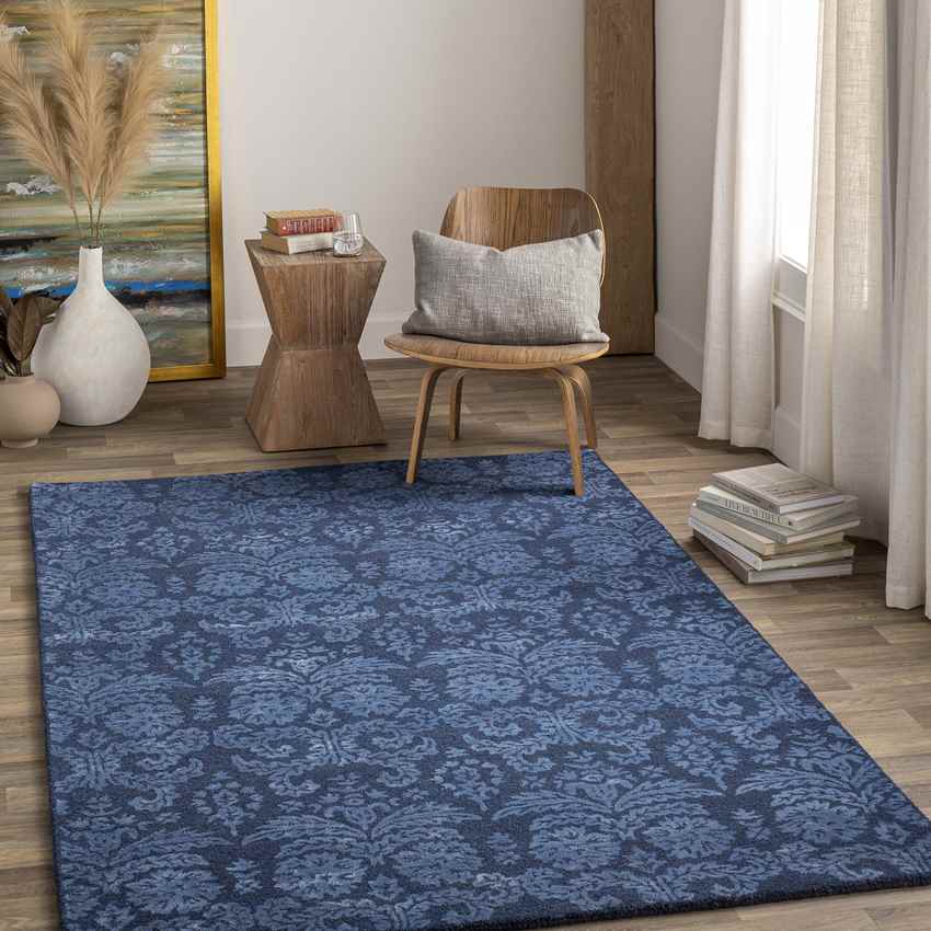 Broughton Traditional Navy Area Rug