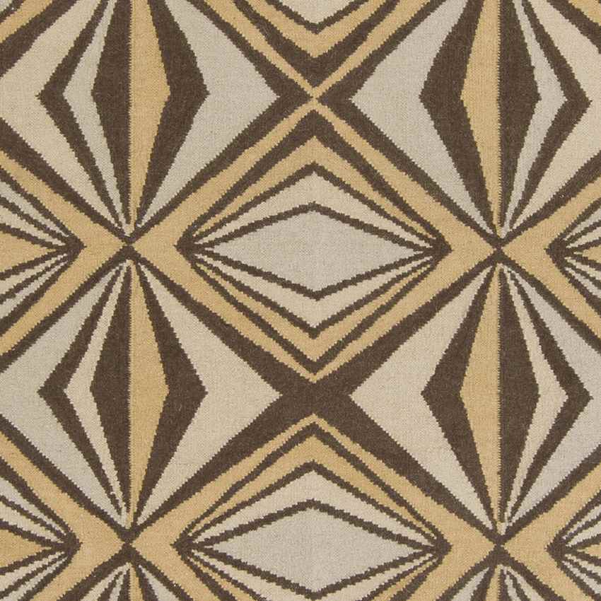 Albion Modern Mustard/Dark Brown Area Rug