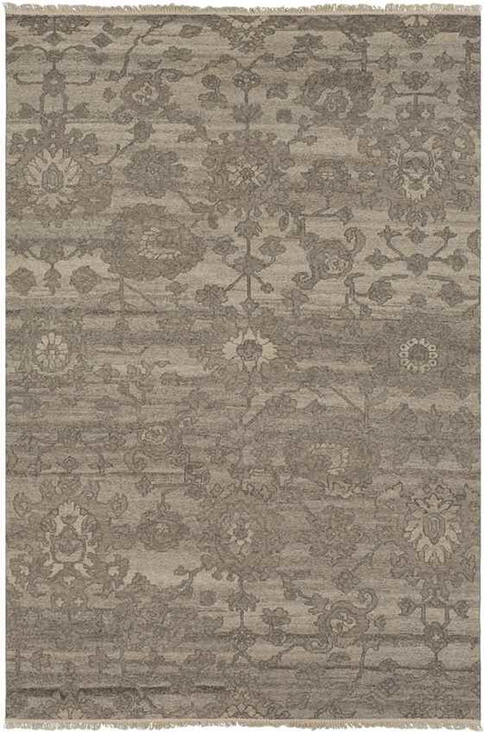 Crook Traditional Khaki Area Rug