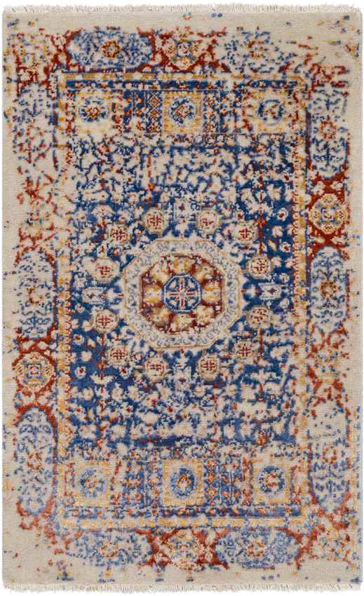 Newhaven Traditional Navy Area Rug