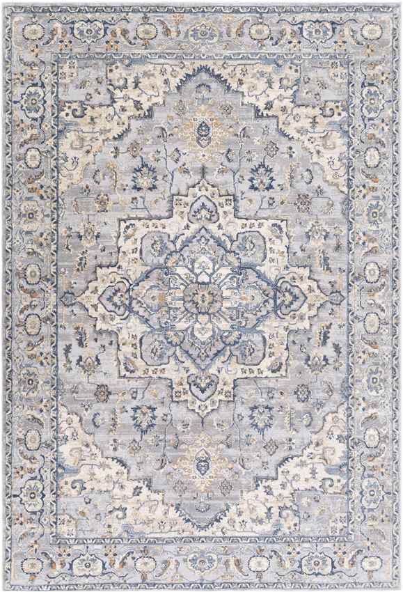 Raunds Traditional Dark Blue Area Rug