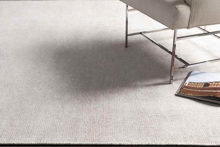 Somerton Solid and Border Taupe Area Rug