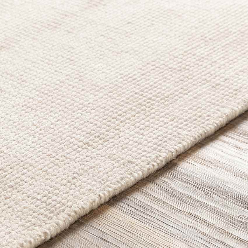 Somerton Solid and Border Beige Area Rug