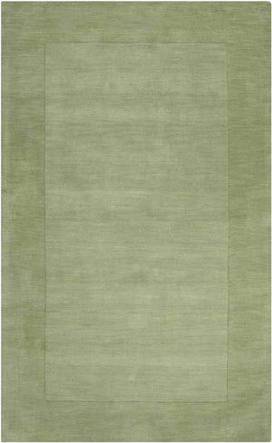 Reims Solid and Border Grass Green Area Rug