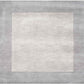 Reims Solid and Border Taupe Area Rug