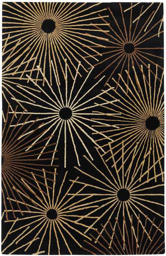 Fox Creek Modern Black Area Rug