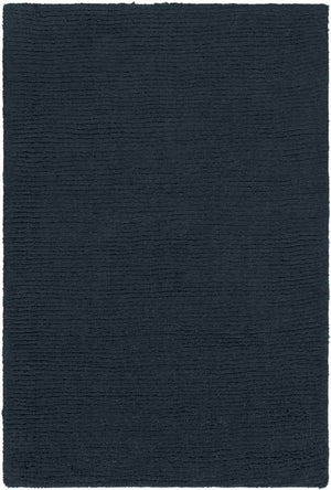Rennes Solid and Border Navy Area Rug