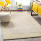 Reims Solid and Border Khaki Area Rug