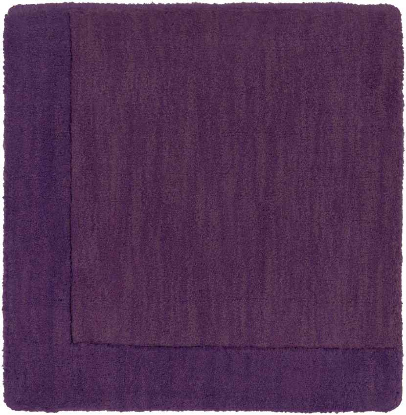 Reims Solid and Border Violet Area Rug