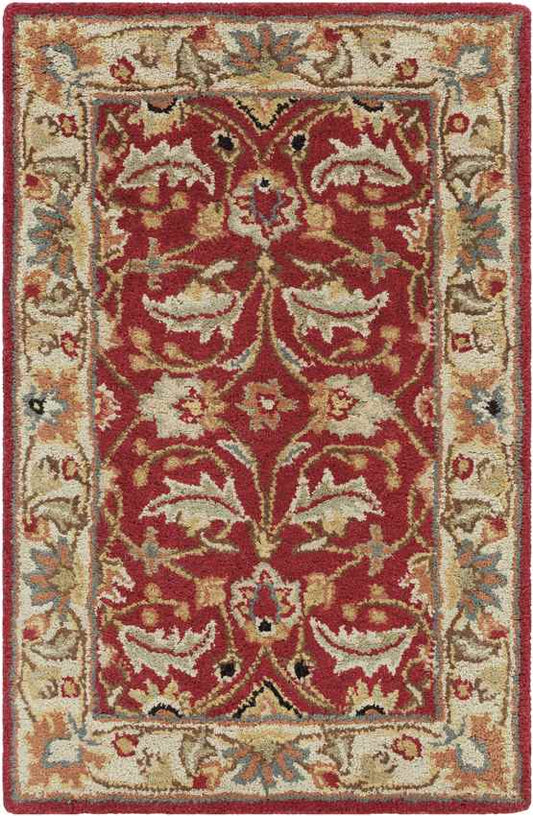 Cochrane Traditional Dark Red Area Rug