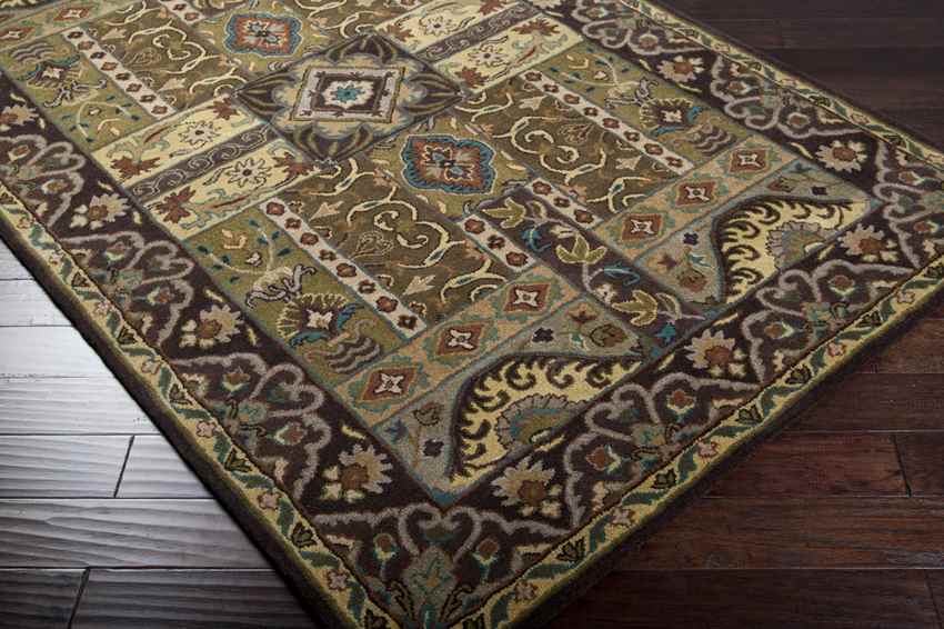 Legal Traditional Olive Area Rug