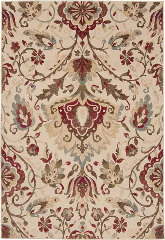 Stavely Traditional Dark Red Area Rug